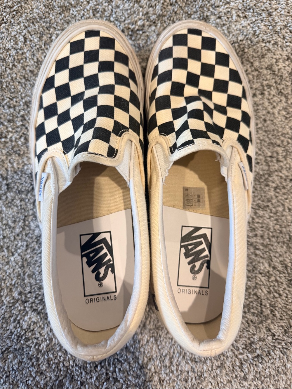 Vans Kids Slip-On Checkerboard in Black and Cream